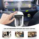 Car Humidifier, Aromatherapy Essential Oil Diffuser Mini Car Purifier with 180 Rotation, Aroma Air Freshener Cool Mist with 12V Charging Port, car Accessories (Black)