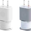 2 in 1 Silicone Charger Protector with Cord Wrap, iPhone Silicone Power Adapter Case, Snapback Charger Winder, Compatible with 18W/20W (2P-WG)