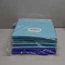 Stero Fabric Storage Cubes Bins, 13 inch Fun Colored Foldable Storage Baskets with Dual Plastic Handle for Home, Kids Room, Closet and Toys Organization, Multi Colored, Set of 6 (Cyan, Dark Blue, Blue)