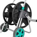 Garden Water Hose Reel Cart, Holds 80 Feet of 5/8 Inch Hose,Garden Water Pipe Holders Mobile Tools with 2 Wheels for Outside Watering