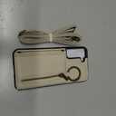 Asuwish Compatible with Samsung Galaxy S22 Plus S22+ 5G Wallet Case with Screen Protector and Crossbody Shoulder Strap Buckle Card Holder Cell Phone Cover for S22+5G S22plus 22S + S 22 22+ Women Beige