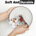 Artoid Mode Ghost Pumpkins Bats Floral Halloween Kitchen Towels Dish Towels, 18x26 Inch Quick Dry Microfiber Hand Towels for Kitchen Drying Set of 2 (Beige)