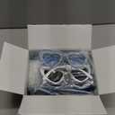 16pcs Bridesmaid Proposal Gifts 4.1inch square Matte Bachelorette Claw Clips Sunglasses set of 12 Girls Trendy Cute Hair Clips for Wedding Party Favors(16pcs White&Dusty Blue)