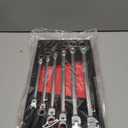 Metric 12 Sizes Extra Long Gear Ratcheting Wrench Set, 8mm-19mm, Made of Chrome Vanadium Steel, Rotatable Head