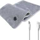 Portable USB Heating Pad for Back, Shoulder, and Neck Pain Relief, Car Travel Heating pad, Peroid Cramps Electric Outdoor Heating Pad 12''x24'' (Gray)