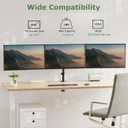 UPGRAVITY Triple Monitor Desk Mount,Three Monitors Stand Fits 3 Screens up to 27 inch,Load Bearing 17.6 lbs Per Arm,Fully Adjustable,Clamp & Grommet Mount,VESA Mount 75x75/100x100mm