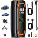 Tire Inflator Portable Air Compressor, 220PSI Air Pump for Car Tires with 26000mAh Battery, One Click Smart Air Pump Tire Inflator for Car, Motorcycle, Bicycle and More with Tire Pressure Gauge