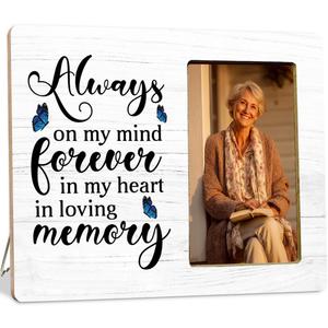 Memorial Sympathy Bereavement Gifts Picture Frame for Loss of a Loved One, In Loving Memory Wooden Picture Frames