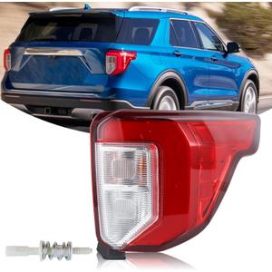 USA TYPE Tail light (Include Screws) Assembly Compatible with 2020-2023 Ford Explorer XLT Rear Tail light Tail Lamp Included Plastic Screw Stud With Thread Right Passenger Side LB5Z13404F FO2801275