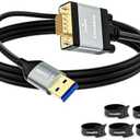 Conable USB to VGA Adapter Cable 4FT, Need to Install Driver, Unidirectional USB-A 3.0 to VGA Video Cable, Real 1080P@60Hz, for TV, Projector, Monitor, Only Support Windows 11/10/8/8.1/7, Mac OS