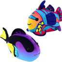 zhuzhu (Mandarin + Blue Tang Fish 2-Pack C | Stuffed Animals with Motor Inside | Robotic Fish Toys Suitable for Ocean Party Favors | Batteries Required Pack Of 3