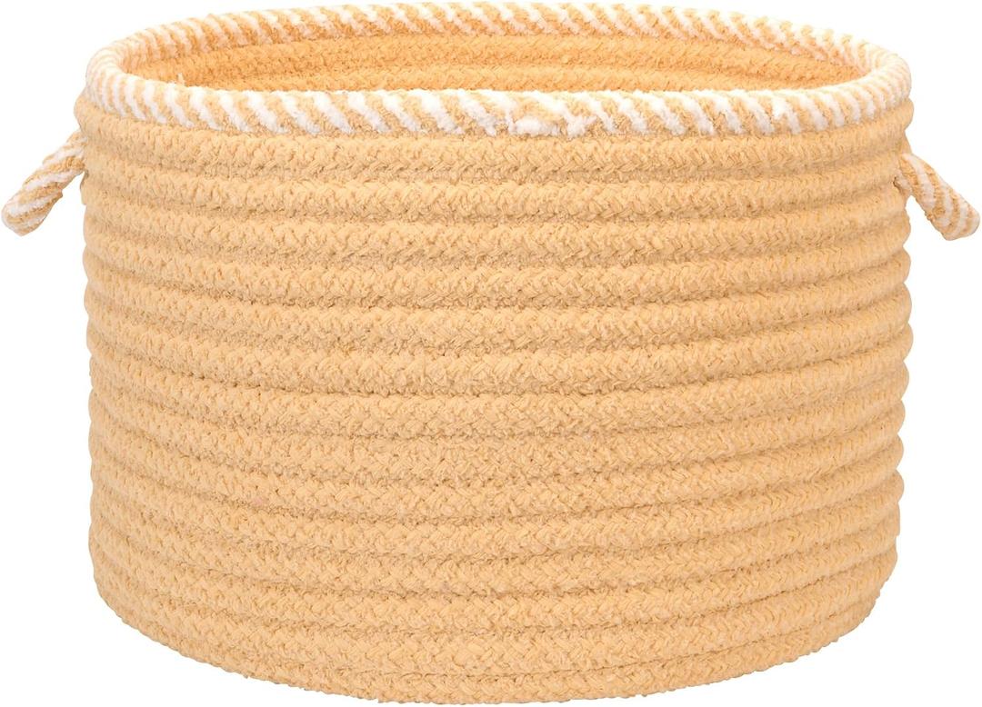 Whispering Woven Basket - Pale Banana 16" x 16" x 12"