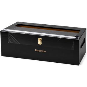 Black 18 Inch Commercial Plastic Wrap Dispenser with Cutter