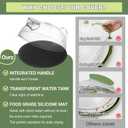 Microwave Splatter Cover for Food, Clear Microwave Lid with Water Steamer, Integrated Handle, Splatter Guard, 10 Plate Covers & 12" Mat, BPA-Free, Essential Kitchen Gadgets and Accessories
