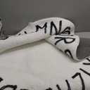 SHACOS Ultra Soft Fluffy Round ABC Rug 4 Ft Printed Letters Washable Cushioned Rugs for Toddlers Baby Crawling Kids Room Playroom Nursery Alphabet Educational Classroom Carpet, White