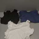 3 Pcs Women's Thermal Tank Tops Fleece Lined Sleeveless Underwear Vest Reversible U/v Neck Warm Base Layer Camisole