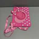 Boaretiu Kids Case for iPad 9th/8th/7th Generation 10.2 Inch 2021/2020/2019 - Cute Girly Cartoon Soft 3D Bow Heart Dot Silicone Case with Strap & Rotating Stand Tablet Cover for Girls Teens