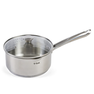 T-fal Cook & Strain Stainless Steel Induction Cookware, Sauce Pan W lid, 3 quart