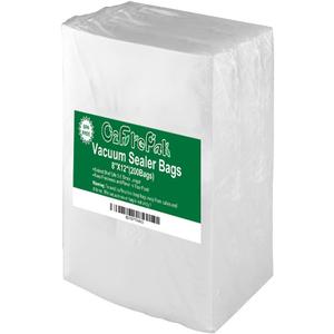 O2frepak 200 Quart Size 8" x 12" Vacuum Sealer Bags with BPA Free and Heavy Duty,Great for Food Storage Vaccume Sealer PreCut Bag