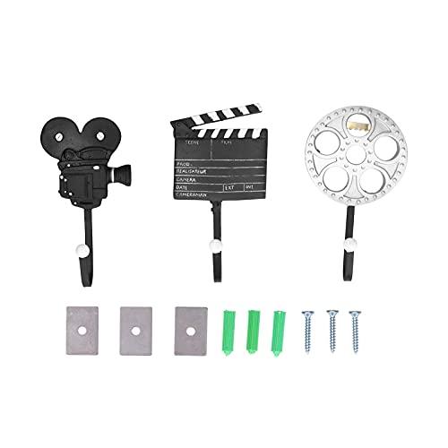Tyenaza 3Pcs Vintage Hooks, Movie Style Hook Innovative Resin Decoration Retro Coffee Home Television Decor, Resin Wall Coat Hooks Garden Courtyards Decoration
