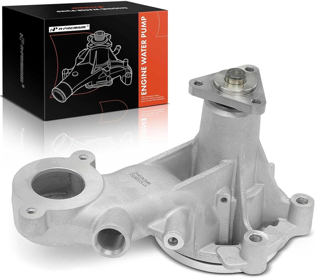 A-Premium Engine Water Pump with O-Ring Compatible with Ford F-150 2011-2023, Mustang 2015-2024, 5.0L 5.2L, DOHC Engine, 8-Impeller Vane, Replace# BR3Z8501J, BR3Z8501P, BR3Z8501, with 3 Hole Hub