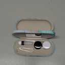 AITIME 2 in 1 Double Sided Portable Contact Lens and Eyeglasses Case, Marbling, Multifunction, Durable, Compact, Portable Storage Kit (Marble-Green)