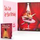 Ballet Birthday Card with Music & Motion, Cute Chicken Musical Birthday Cards for Girl, Sister, Granddaughter, Daughter, Mom, Pop Up Birthday Card for Kids, 5.9"x7.9"