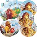 40Pack Lion-Kings Birthday Party Supplies include 20 plates, 20 napkins for the Lion-Kings Party Decoration plates