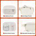 Lamyba Halloween Purse Boo Basket Stuffers for Women Girls, Halloween Gifts for Women - Cute Halloween Fanny Pack, Fall Spooky Accessories Ideas, Halloween Crossbody Belt Bag Adjustable Strap