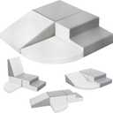 Sumbababy Climbing Foam Blocks for Toddlers: Waterproof Pu Leather Soft Climber - 4 Pcs Toddler Indoor Climbing Toys - Kids Outdoor Playground Playset Best Gift Preschool Daycare Supplies