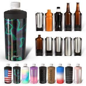 Frost Buddy Universal Buddy XL Can Cooler Fits 12-Ounce, 16-Ounce, 20-Ounce, and 24-Ounce Cans and Bottles - Keep Your Drinks Refreshingly Chilled for Over 12 Hours (Lights)