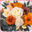 2 Pcs Wedding Arch Decorations - Reusable Artificial Hanging Flowers Floral Swag Greenery Garland for Wedding Welcome Sign Backdrop Bridal Ceremony Reception Backdrop Decoration(Orange)