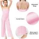 B&GCozy Girls Casual Loose Sleeveless Stretchy Wide Leg Pants, Jumpsuit Rompers for Girls (14-15 Years, Pink)
