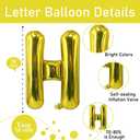 4 x Gold Happy Birthday Balloons Banner Foil Balloons Letters Anniversary Balloon for Gold Themed Party Decoration Supplies New Year Birthday Decoration Decor Ballons Arch Kits Party Balloon Set 15pcs