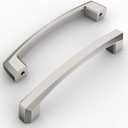 Amerdeco 10 Pack Brushed Satin Nickel Cabinet Pulls 4 Inch(102MM) Hole Centers Kitchen Cabinet Handles Hardware Kitchen Handles for Cabinets Cupboard Handles Drawer Pulls ZH0032