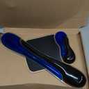 Kensington Duo Gel Mouse & Keyboard Wrist Rest Bundle Set, Ergonomic Keyboard and Mouse Pad With Wrist Support, Keyboard Wrist Rest, Computer Keyboard Pad, Cooling Gel, Non-Skid Backing, Blue K52920WW, 9.6l X 7.6w Inches