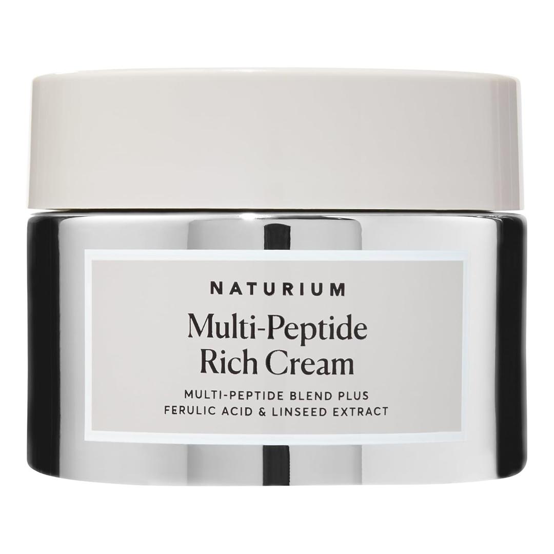 Naturium Multi-Peptide Rich Cream, Hydrating & Nourishing to Help Appearance of Fine Lines & Wrinkles, Vegan & Cruelty-Free, 1.7 oz