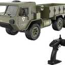 GoolRC RC Military Truck, 1:12 Scale 6WD Remote Control Car, 2.4GHz Army Cars All Terrain Off-Road Truck, Electric Toy Vehicle Gift for Adults, 18.9 x 5.9 x 6.3 inches