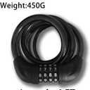 Bike Cable Lock 6FT Long, 4 Digit Resettable Combination Lock, Heavy Duty Steel Cable with Waterproof Vinyl Coating Anti Theft Security Lock for Road Bike E-Bike Scooter Fence Gate Toolbox