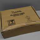 Zcaukya 100 Plastic Champagne Flutes, 4.5oz Clear Disposable Hard Stemware Cups with Golden Rim, Plastic Champagne Glasses for Wedding, Graduation Party, Bridal Shower, Birthday Party