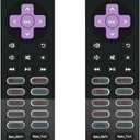 Replacement Remote for Roku TV No Batteries Required with USB-C Charging, Compatible with TCL, Hisense, Onn & Philips Not for Stick and Box (Compatible with ROKU2X)