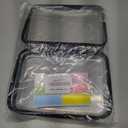 2Pcs Clear Hard Shell Zipper Case, BIiss Plastic Bins for Organizing, Clear Zipper Pouches Makeup Case & Lidded Durable and Waterproof Storage Bins 8.7 x 6.3 x 2.4 Inch