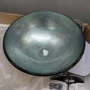 Cascade 16.5" Glass Vessel Sink with Faucet in Smoky Grey (Gray)