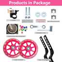 DDJKCZ Training Wheels for Kids Bicycle,Flash Mute Big Wheel Compatible for 12 14 16 18 20 inch Single Speed Bike (Bright Rose)