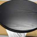 Elongated Black Slow Close Toilet Seat Support 400 lbs, Heavy Duty Wood Toilet Seat with Wood Veneer, Soft Close Lid with Chrome Hinges, Grip-Tight Bumpers, Easy Clean, Easy Install