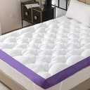 5 Inch Memory Foam Mattress Topper Queen Size, Firm Pillow Top Mattress Topper for Back Pain Relief, Filled with Fluffy Soft Breathable Stuffing Gel Memory Foam Mattress Pad, 60"x80"