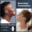 AI Translator Earbuds Real-time Language Translation Earphone 3-in-1 Translating Earbuds with 144 Languages & Accents, 16 Additional App Features fit iOS and Android for Travel and Business - Grey