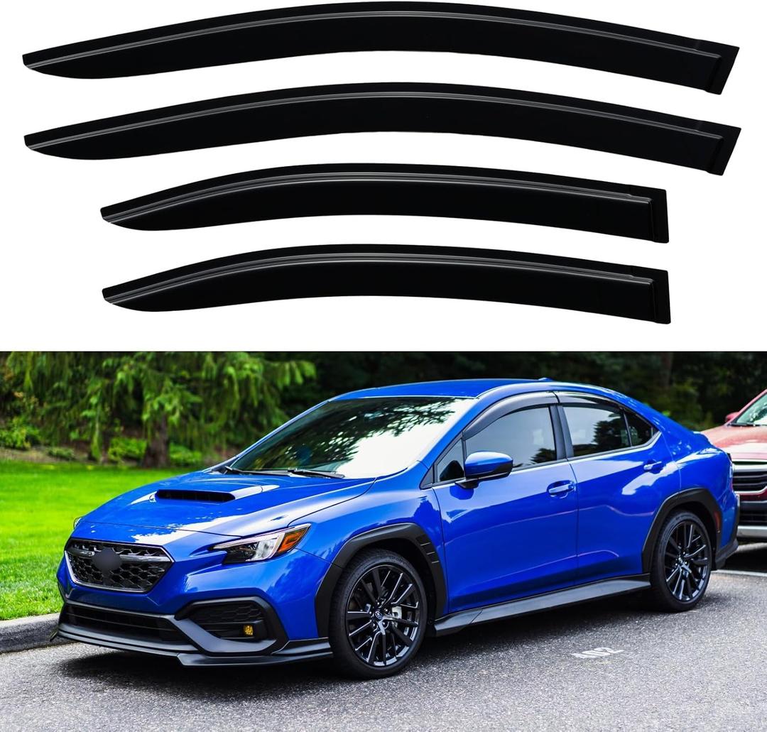 Window Visors Rain Guards for 2022 2023 2024 2025 2026 Subaru WRX, Out-Channel Window Vent Wind Deflectors Visors Shades for 22 23 24 25 26 Subaru WRX Premium Limited GT
