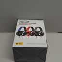 Over Ear Headphones Wired, AC01 Corded Stereo Headsets with Microphone Volume Control for Adults Teens Kids 3.5mm Jack for Chromebooks, Laptop, Computer, Tablets, Travel (Black Red)