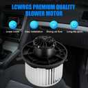 LCWRGS Rear AC Blower Motor with Fan Fits for 2003 2004 2005 2006 2007 2008 Honda Pilot Acura MDX HVAC Heater Blower Motor Replaces# 75847 79310S2K003